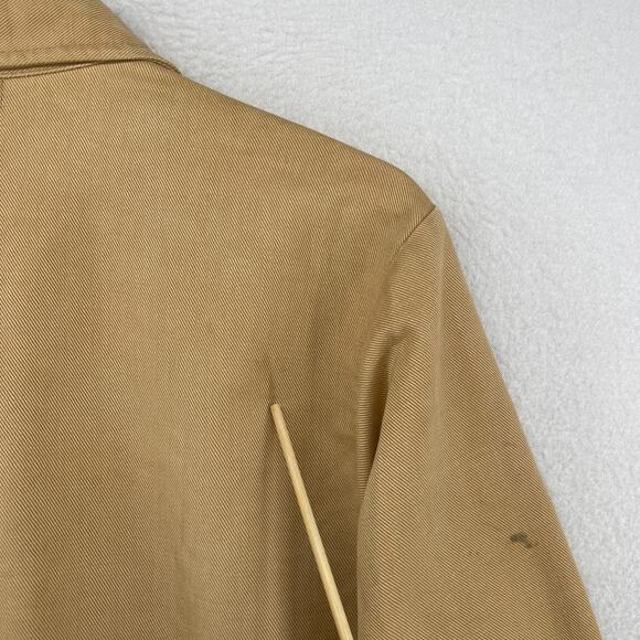 Vintage LEVIS Shirt Mens M Red Batwing Twill Button Up Utility Long Sleeve Brown - Picture 12 of 16